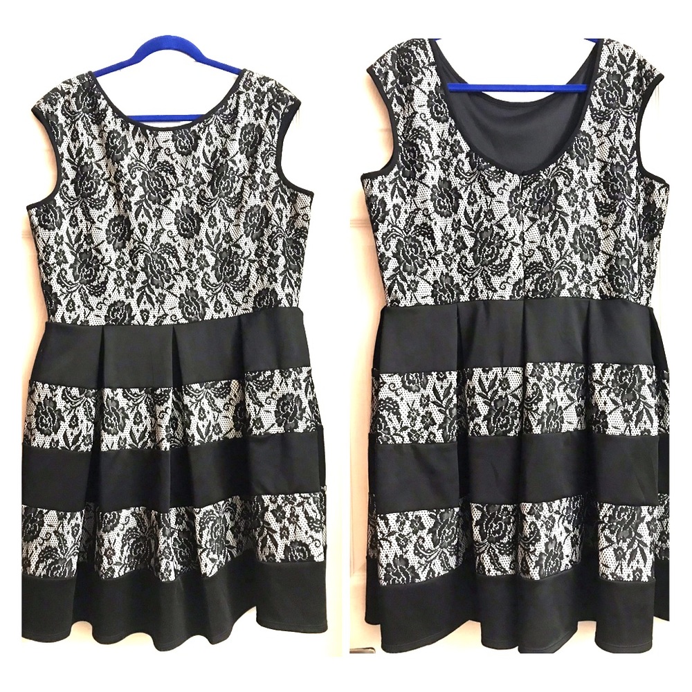 Black & White Lace Dress